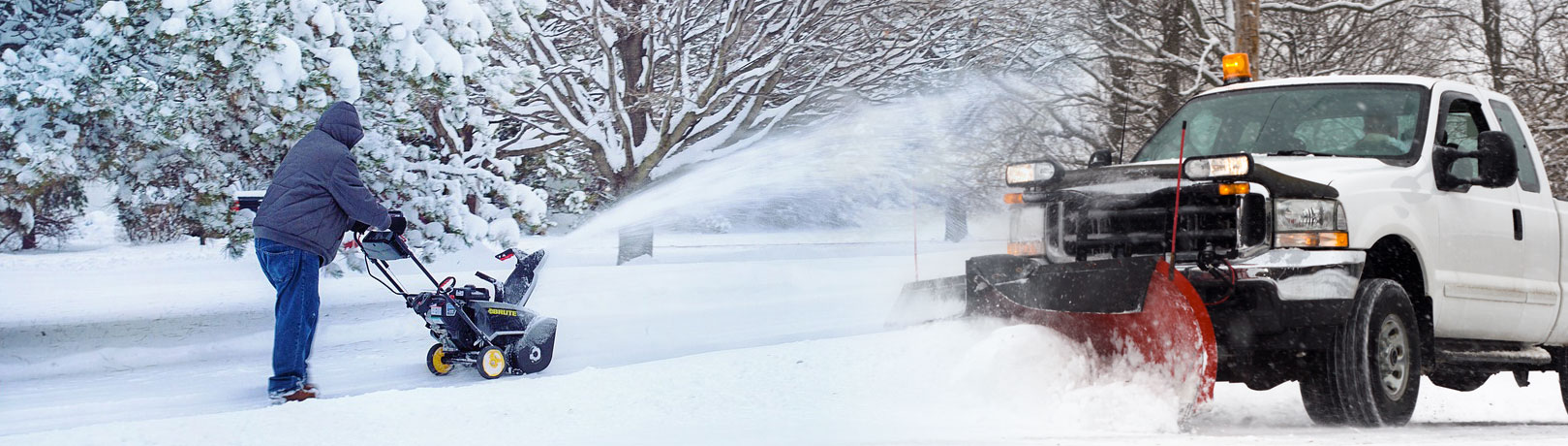 header image - snow blower and plow